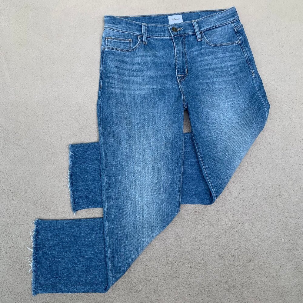 Hudson Natalie Mid Rise Slim Boyfriend Crop Jeans Sz27 - Picture 2 of 16